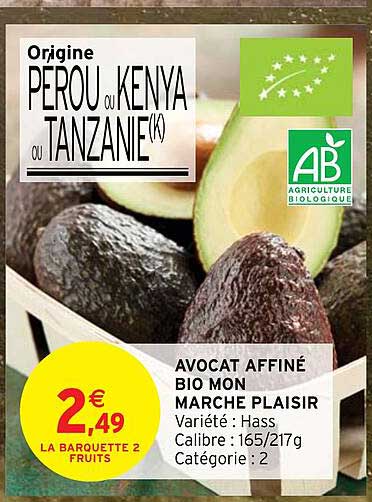 avocat affiné bio mon marché plaisir