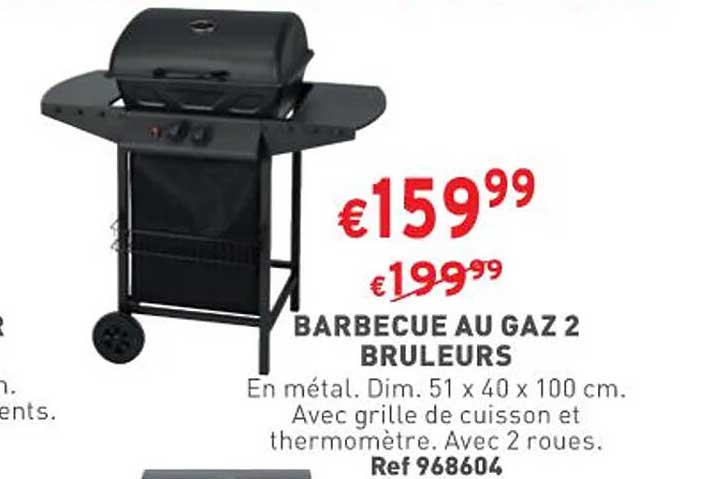 barbecue au gaz 2 brûleurs