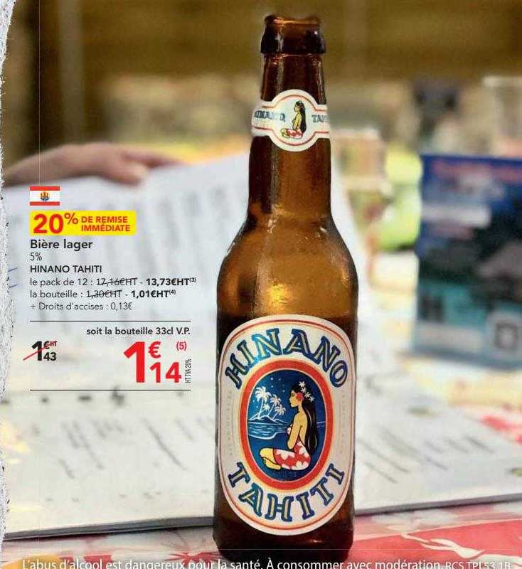bière lager hinano tahiti