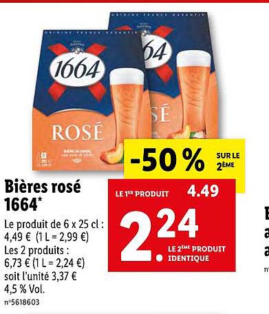 Bières Rosé 1664