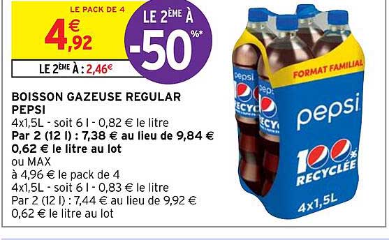 Boisson Gazeuse Régular Pepsi