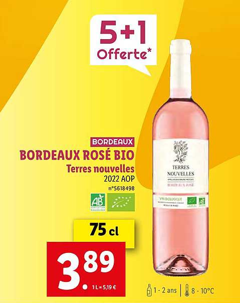 bordeaux rosé bio terres nouvelles