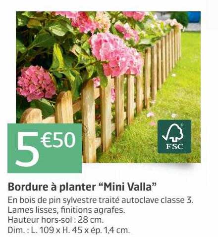 bordure à planter "mini valla"
