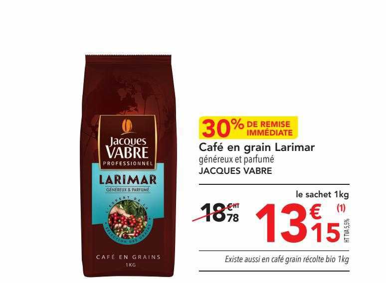 café en grain larimar jacques vabre