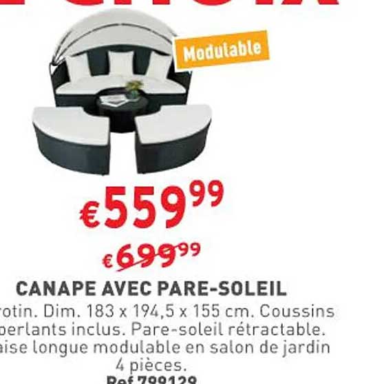 canapé avec pare-soleil