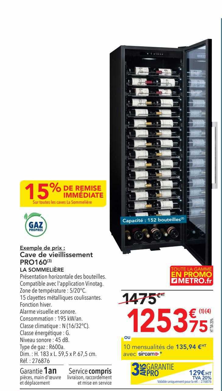 cave de vieillissement pro160 la sommelière