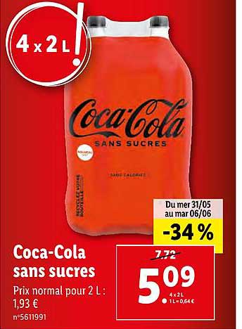 coca-cola sans sucres