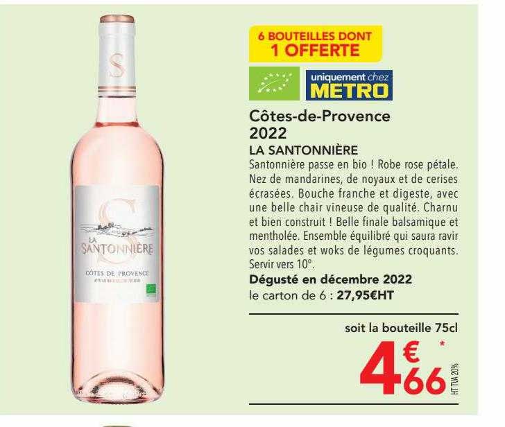côtes-de-provence 2022 la santonnière