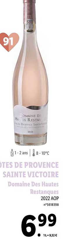 côtes de provence sainte victoire domaine des hautes restanques