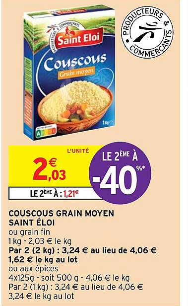 couscous grain moyen saint éloi