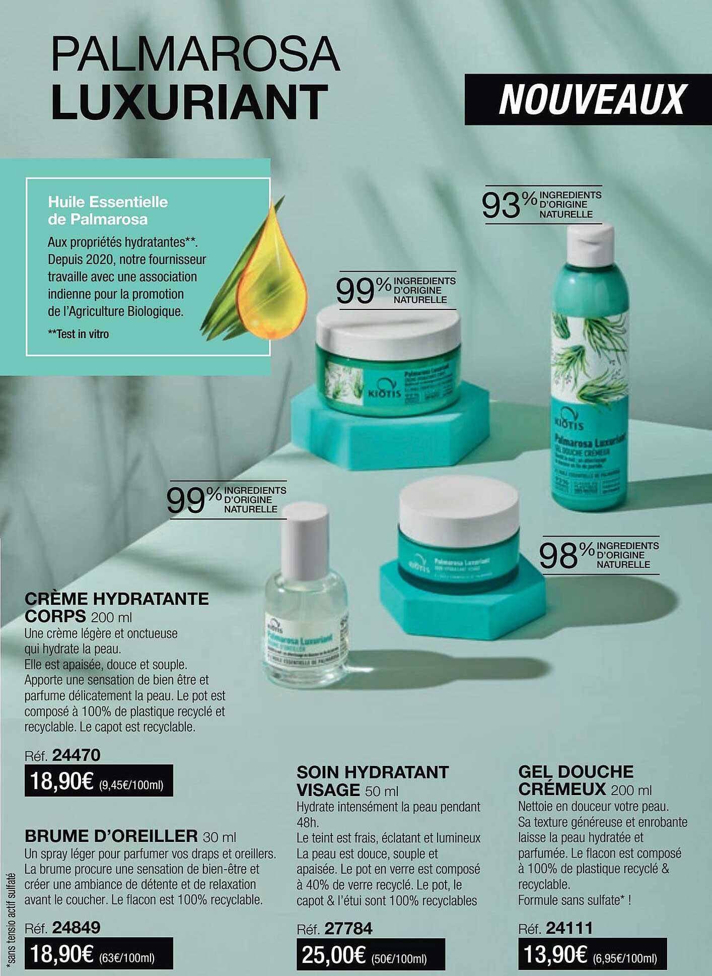 crème hydratante corps, brume d'oreiller, soin hydratant visage, gel douche crémeux