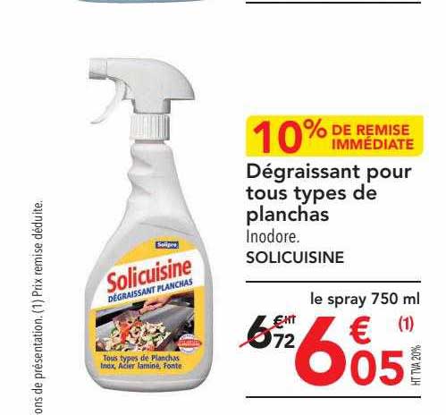 dégraissant pour tous types de planchas solicuisine