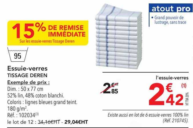 essuie-verres tissage deren