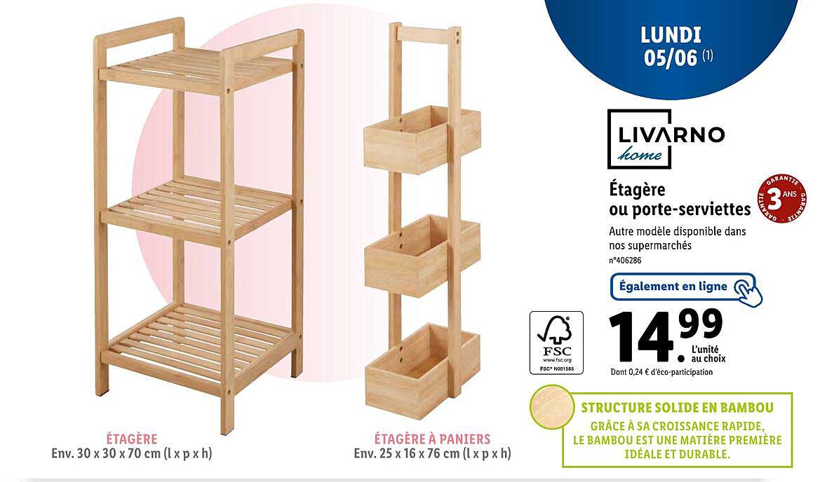 étagère ou porte-serviettes livarno home