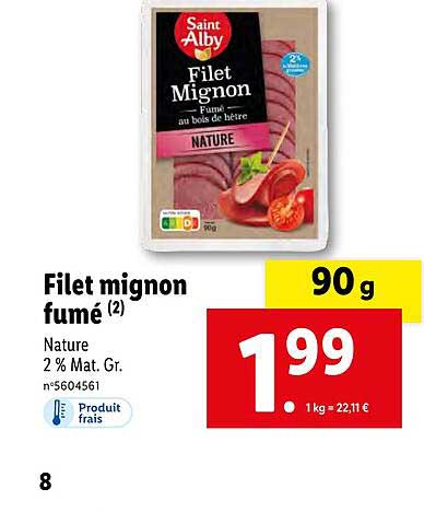 filet mignon fumé saint alby