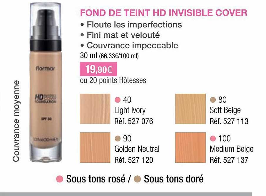 fond de teint hd invisible cover flormar