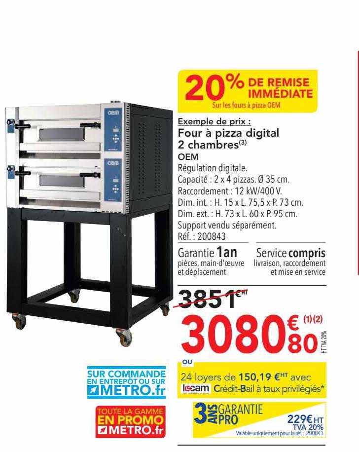 Four à Pizza Digital 2 Chambres Oem