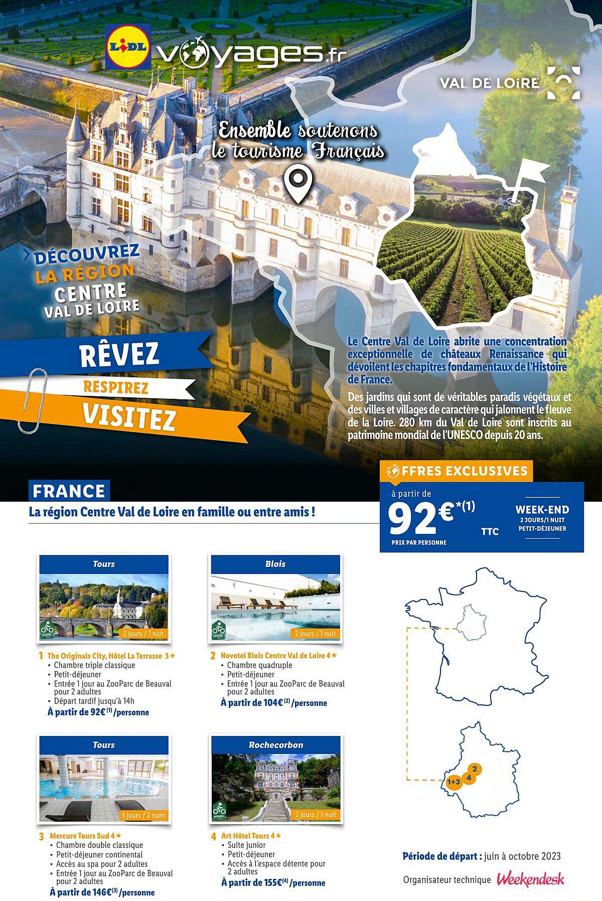 france : le région centre val de loire en famille ou entre amis!