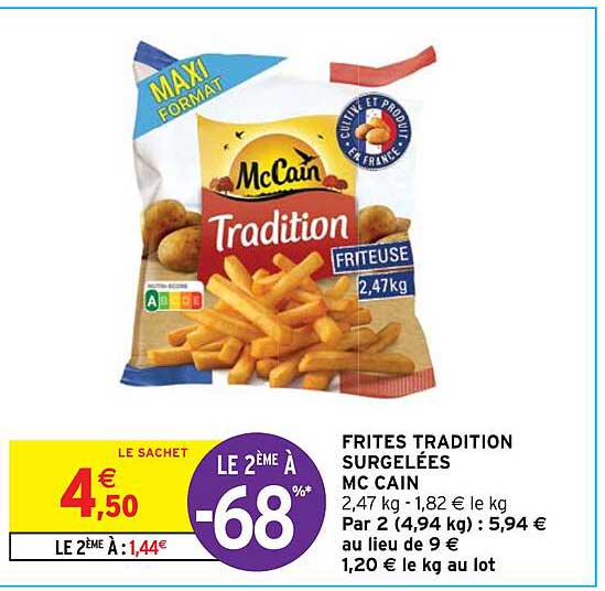 frites tradition surgelées mc cain