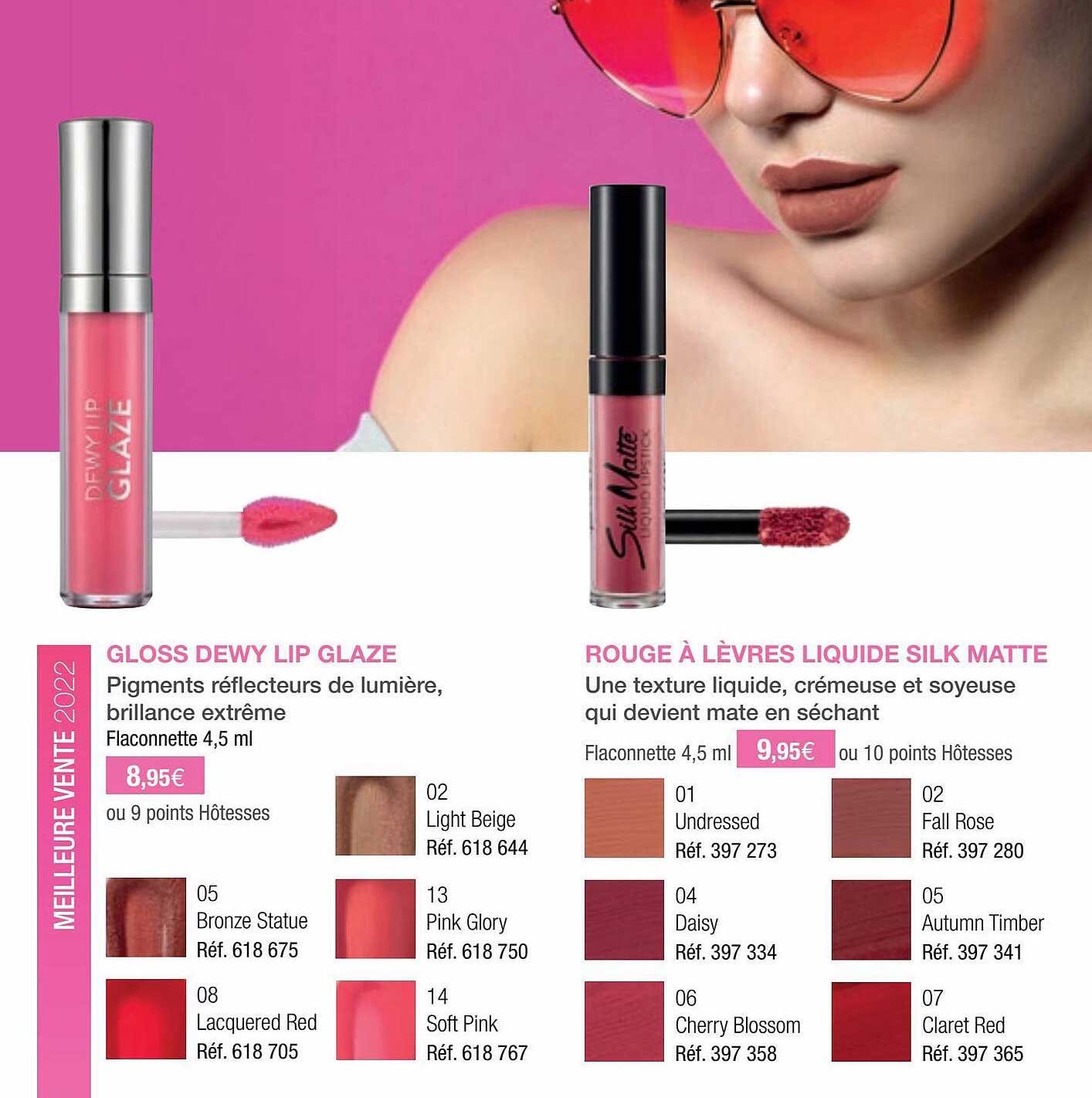 gloss dewy lip glaze, rouge à lèvres liquide silk matte