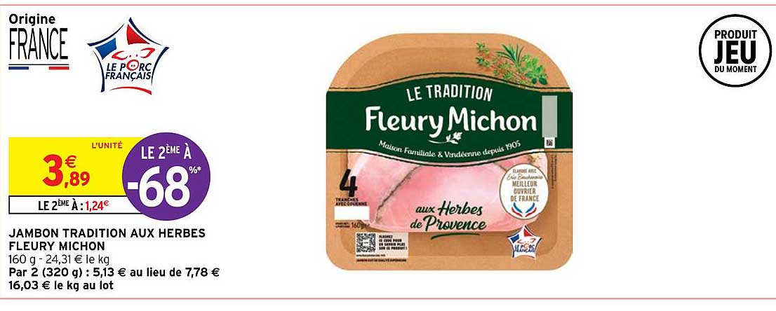 jambon tradition aux herbes fleury michon