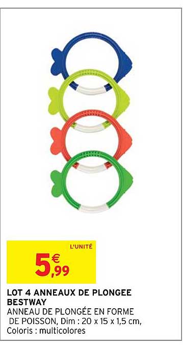 Lot 4 Anneaux De Plongée Bestway