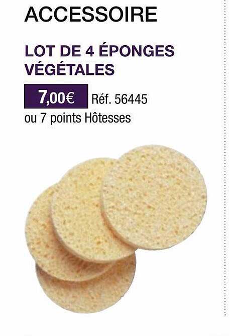 Lot De 4 éponges Végétales