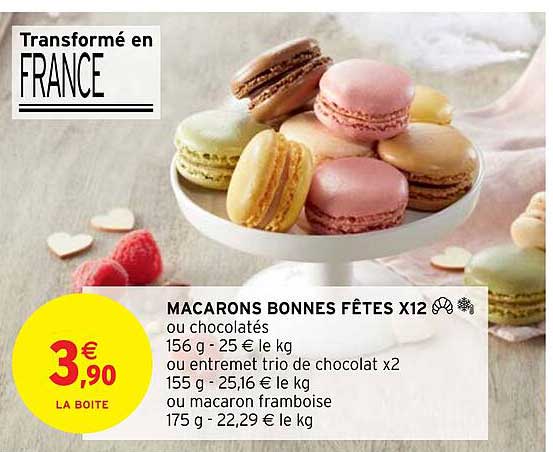 macarons bonnes fêtes x 12