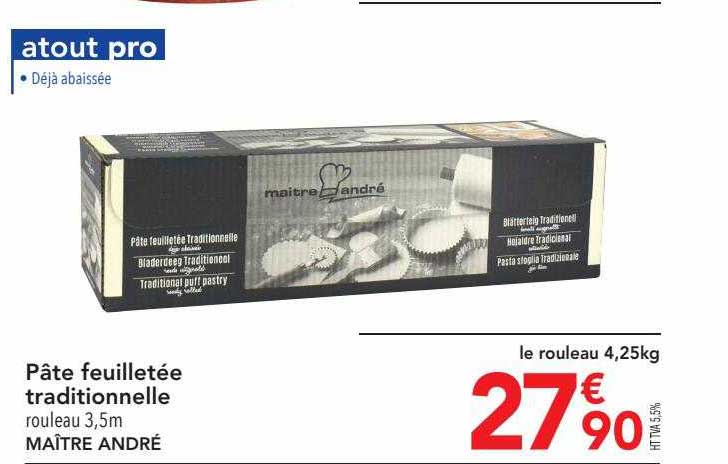 pâte feuilletée traditionnelle maitre andré