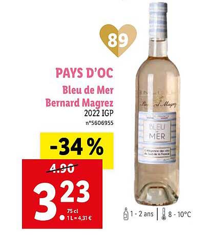 pays d'oc bleu de mer bernard magrez