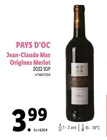 pays d'oc jean-claude mas origines merlot