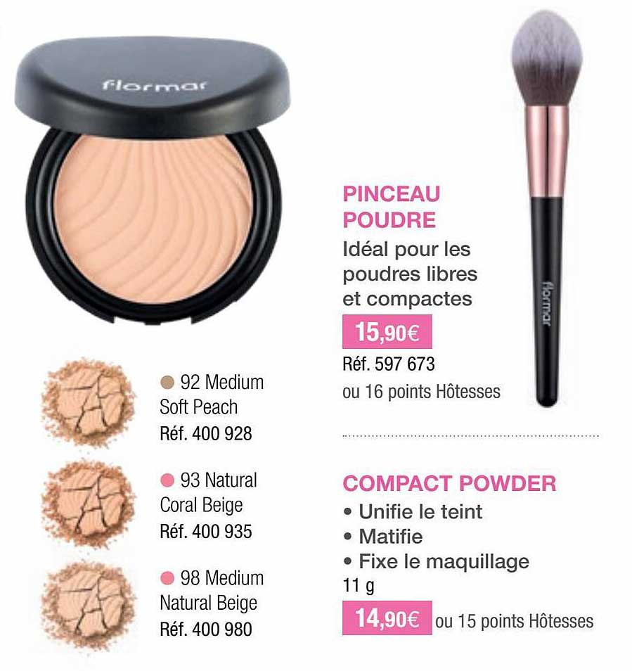 pinceau poudre, compact powder