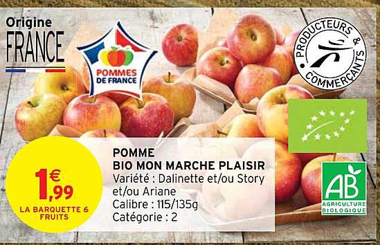 pomme bio mon marché plaisir