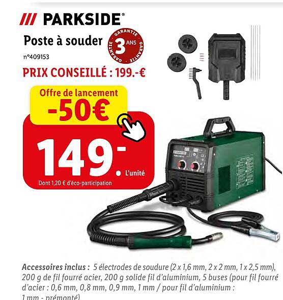 poste à souder parkside