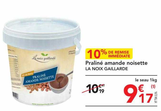 praliné amande noisette la noix gaillarde