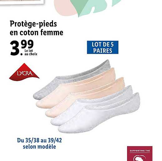 protège-pieds en coton femme