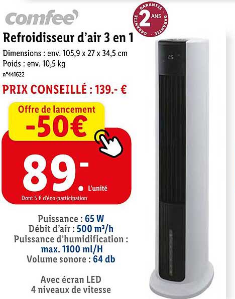 refroidisseur d'air 3 en 1 comfee