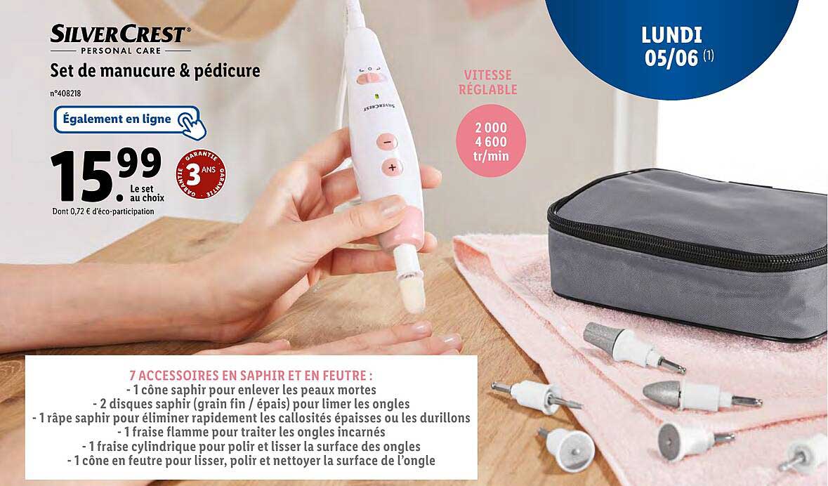 set de manucure & pédicure silvercrest