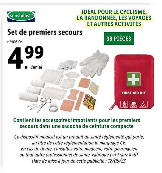 set de premiers secours sensiplast