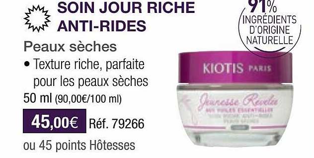 soin jour riche anti-rides kiotis