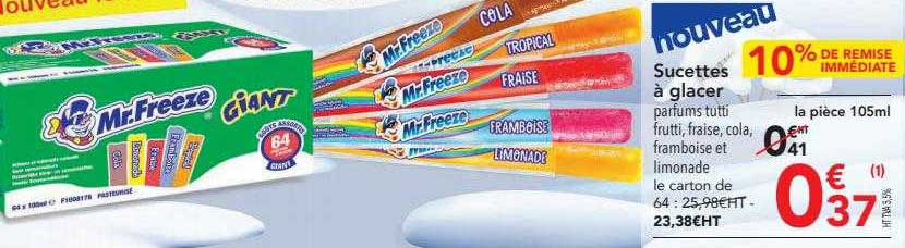 sucettes à glacer mr freeze