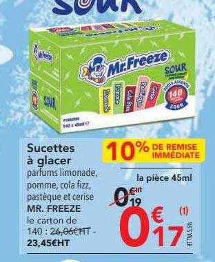 sucettes à glacer mr freeze