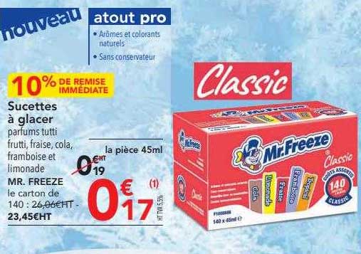 sucettes à glacer mr freeze