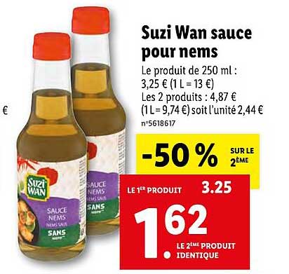 suzi wan sauce pour nems