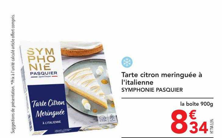 Tarte Citron Meringuée à L'italienne Symphonie Pasquier