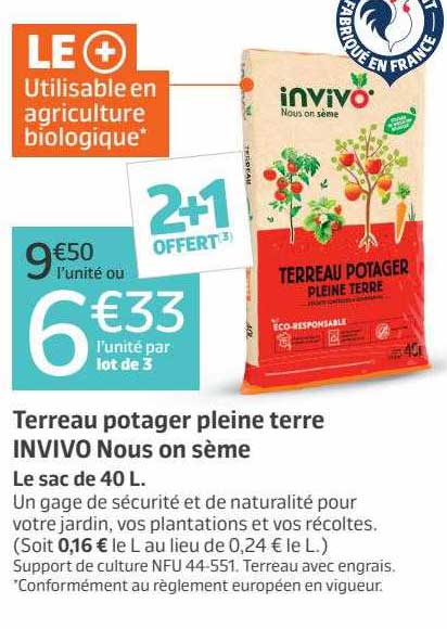 terreau potager pleine terre invivo nous on sème