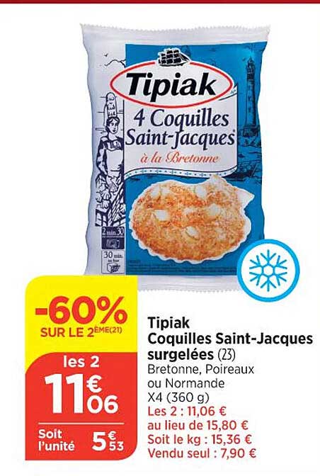 tipiak coquilles saint-jacques surgelées