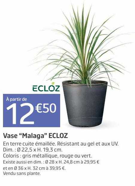 vase "malaga" ecloz