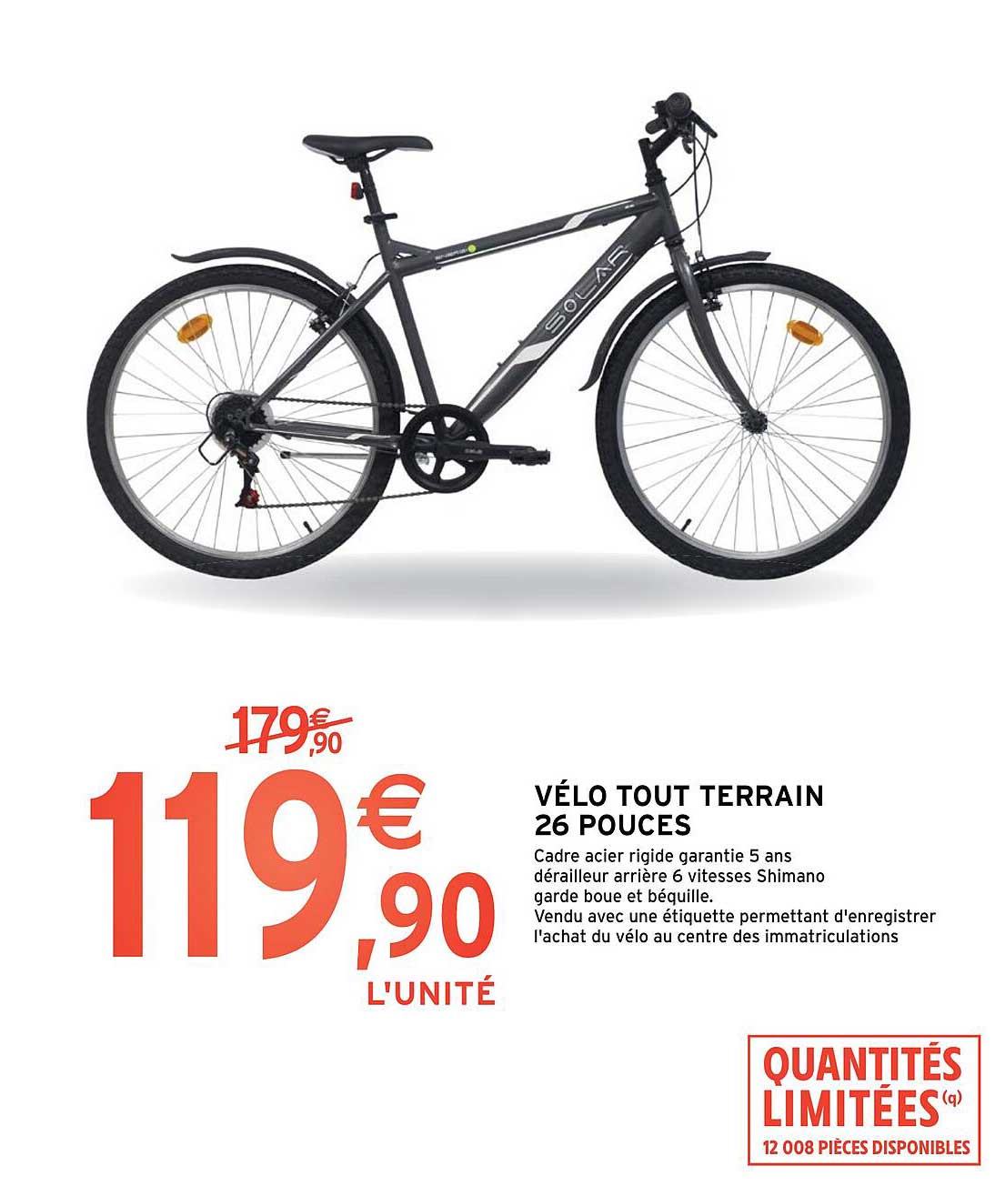 vélo tout terrain 26 pouces