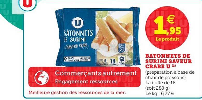 Batonnets De Surimi Saveur Crabe U
